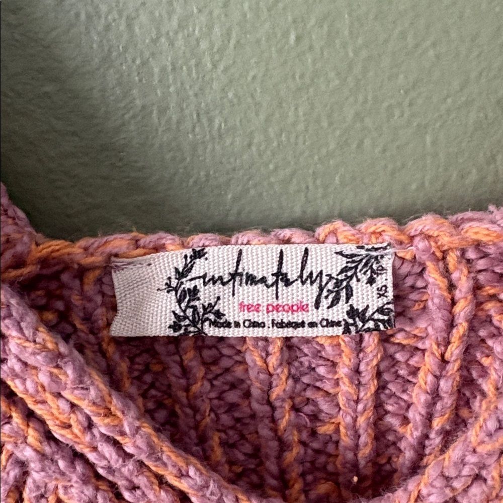 Free People Intimately Here All Day Brami, Mauve Combo Pink Knit Tank Top Sz XS - Picture 3 of 5